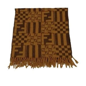 Fendi Monogram Zucca Brown Scarves